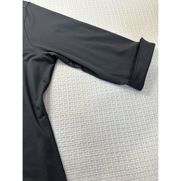 OGIO Men's Dark Grey 3/4 Sleeve Performance Golf Polo Shirt Button Collar-Size M - Picture 10 of 16